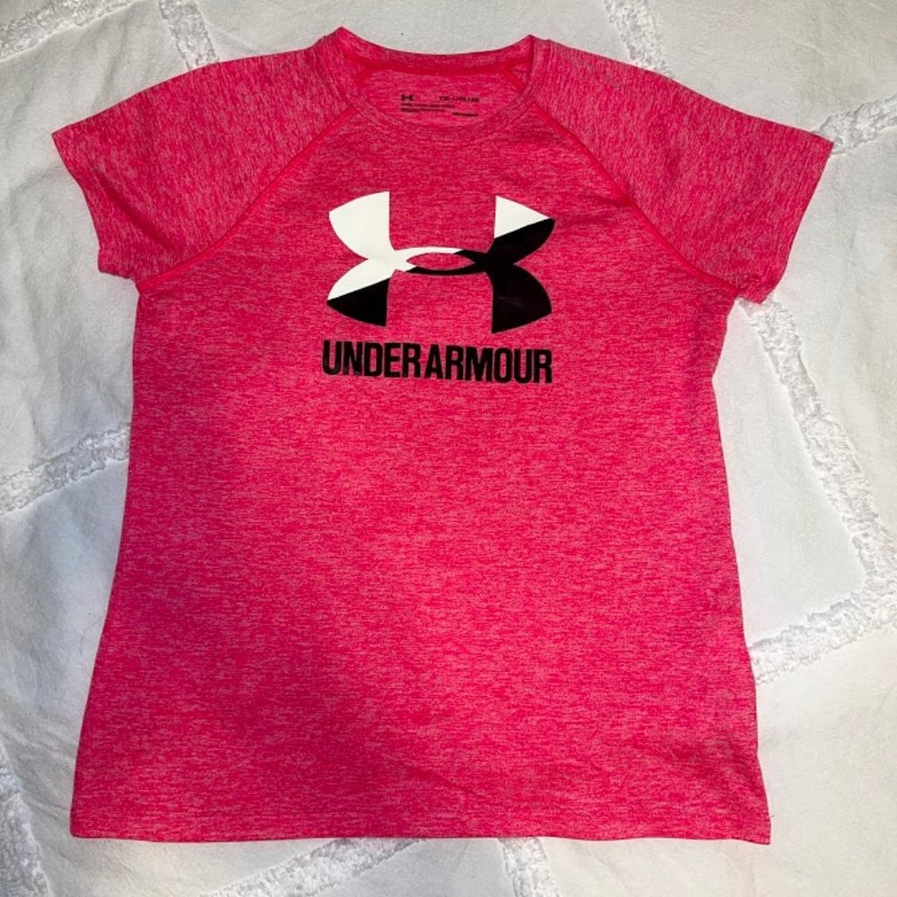 Girls' Under Armour Big Logo Short Sleeve T-shirt